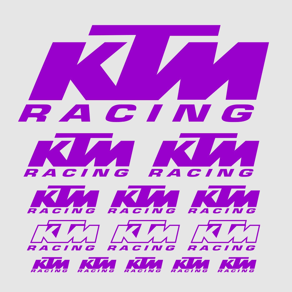14 Pcs Logos Set KTM Racing Decal Stickers | Kit Premium Logo Decals | Racing decor Adhesives