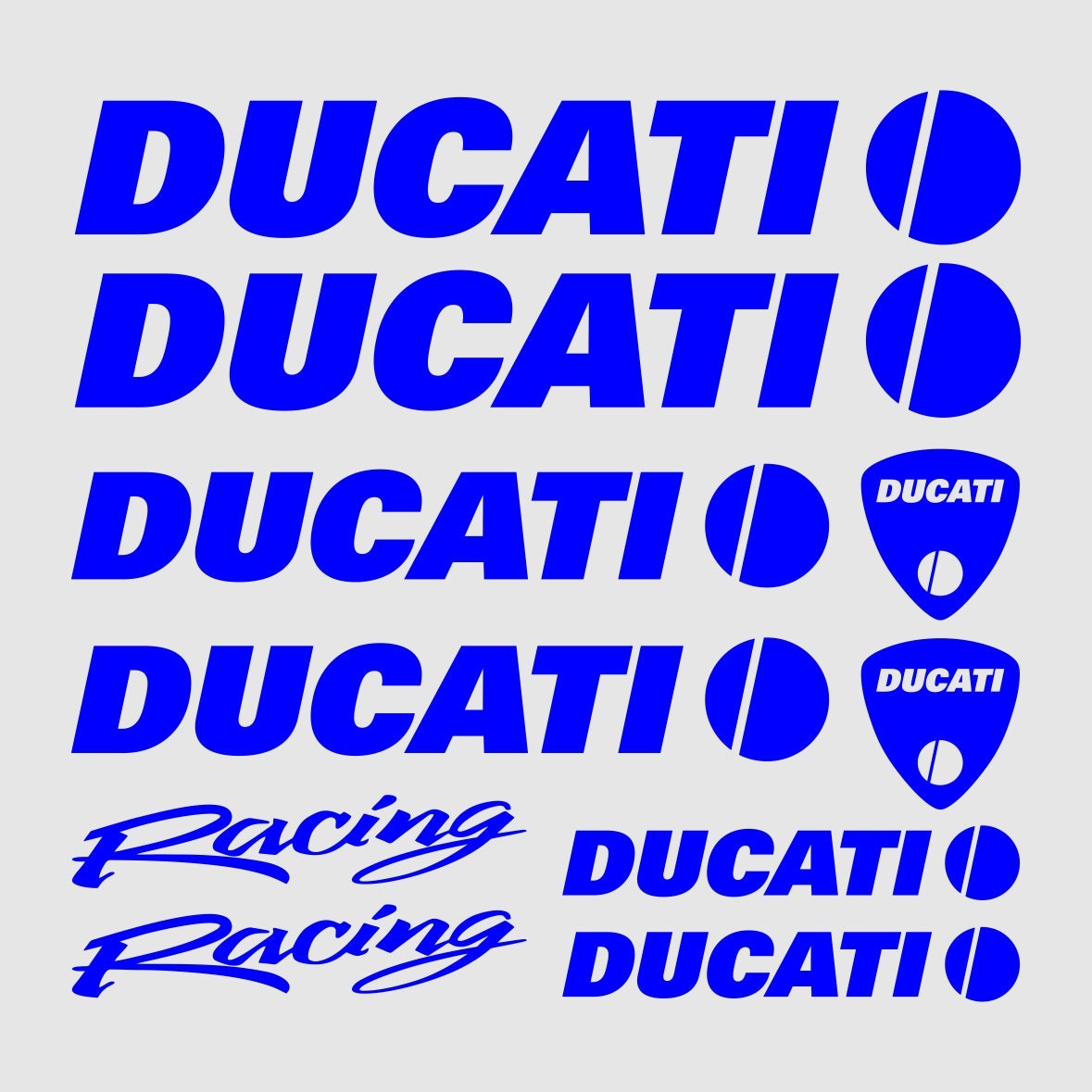 10X Set Ducati Racing Decal Stickers kit