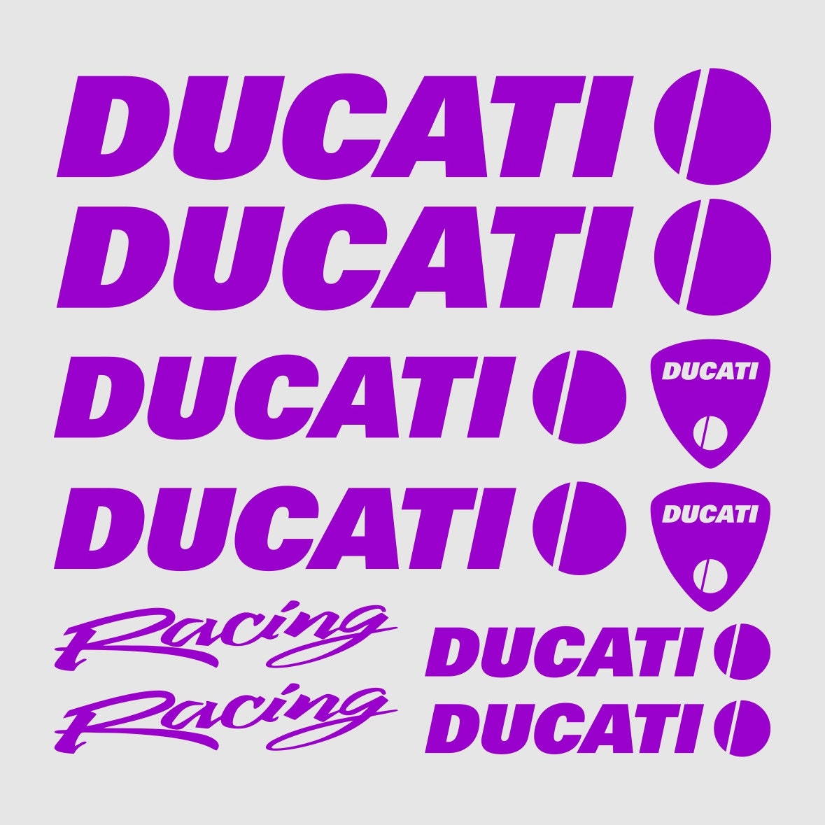 10X Set Ducati Racing Decal Stickers kit
