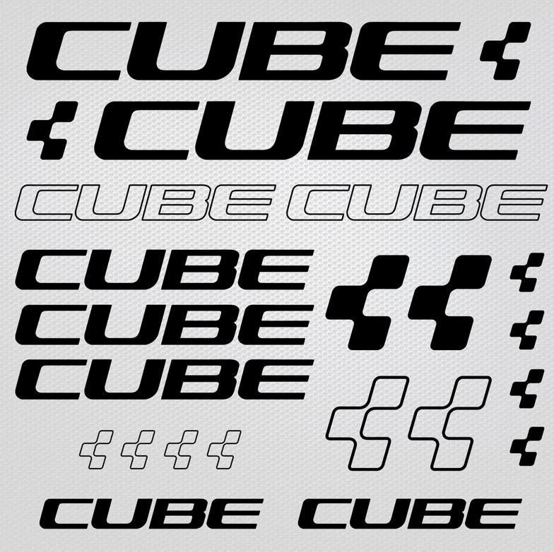 21 Pcs Set Cube Mountain Bike Sticker. Bicycle Adhesive Sport Decal