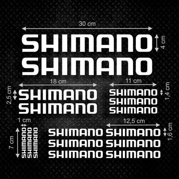 16 Pcs Set Shimano Sport Mountain Bike Stickers Graphics. Bicycle Adhesive Sport Decal wrap cut vinyl decals