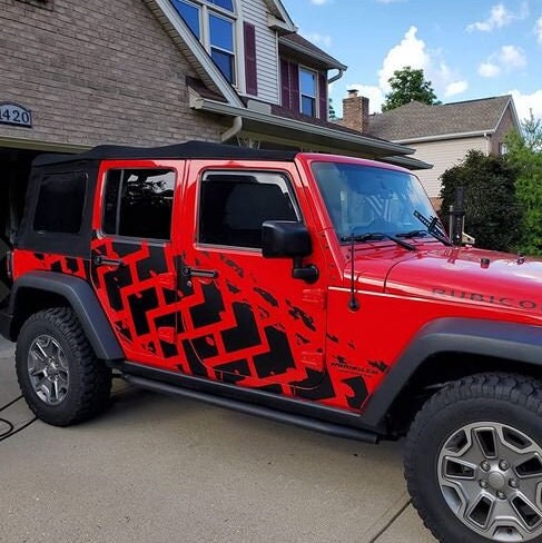 Kit 2 Stück Factory Crafts Reifenspuren Seitengrafiken Kompatibel mit jedem Offroad- und 4x4-Motorsport
