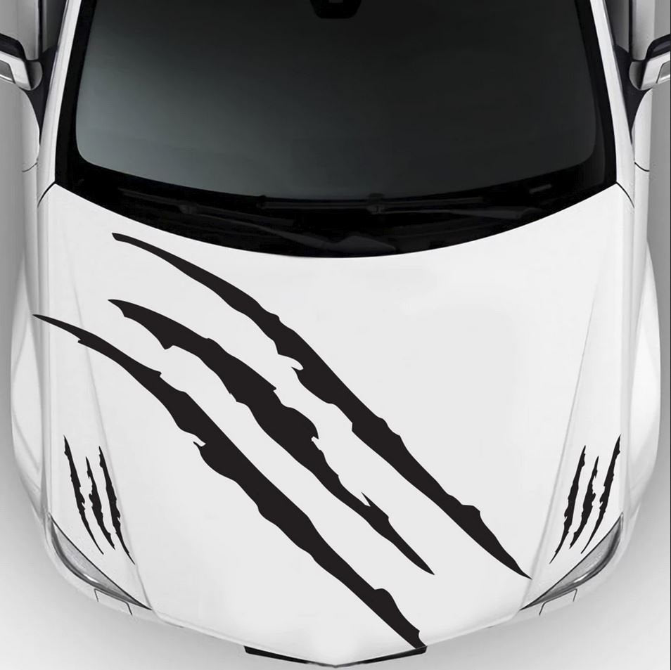 Kit 3 Pcs Claw Marks Decal Sticker for Car Headlamp
