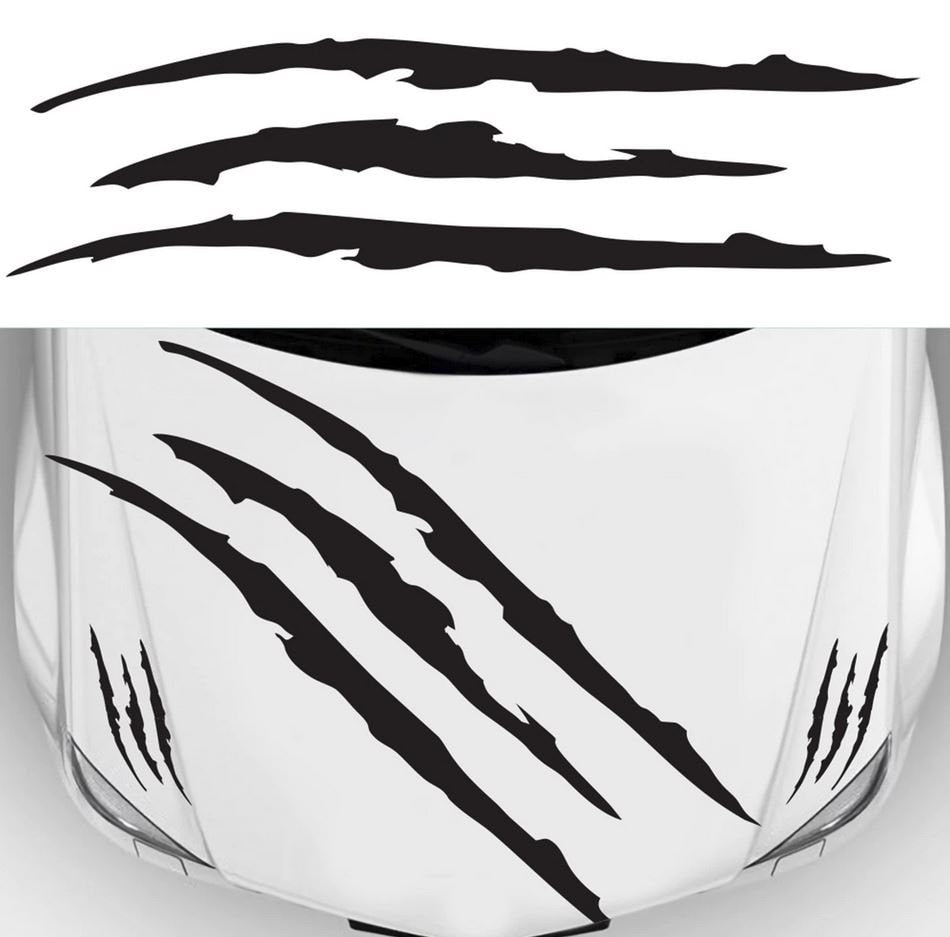 Kit 3 Pcs Claw Marks Decal Sticker for Car Headlamp