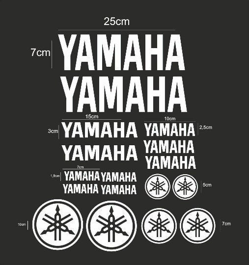 17X Logos Set Yamaha Racing Decal Stickers
