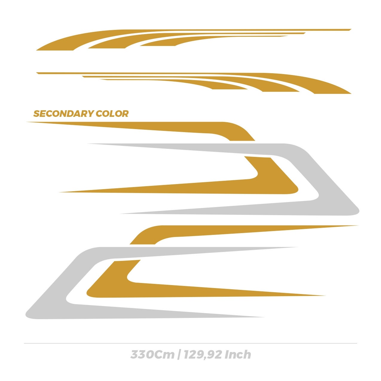 Kit 2 Big Pcs Nanny Car RV Full Body DIY Car Sticker Long Stripe Vinyl Sticker Universal Styling Cool Car Sticker Waterproof Sticker