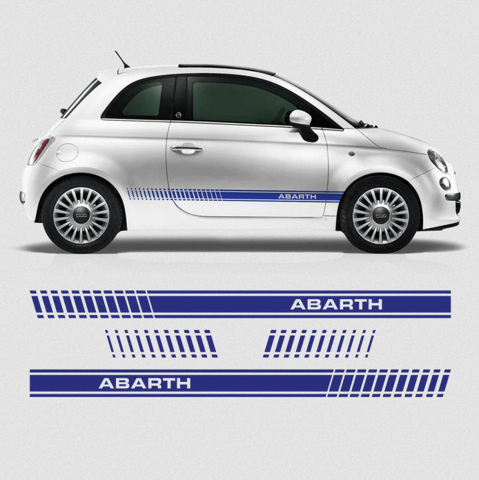 Conjunto de listras Abarth para Fiat 500 italiano - Decalques autoadesivos em vinil para carros