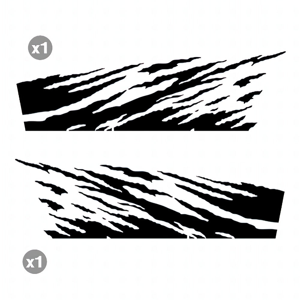Set 2 Pcs Lateral Vinyl Off Road vehicle Both Sides Fire Decal