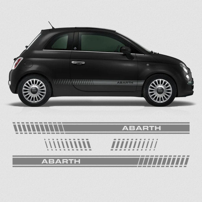 Conjunto de listras Abarth para Fiat 500 italiano - Decalques autoadesivos em vinil para carros