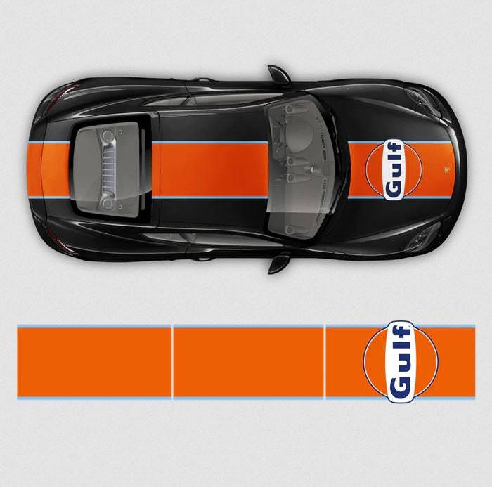 GULF Le Mans Racing Stripes set - Vinyl self adhesive graphic car sticker decals