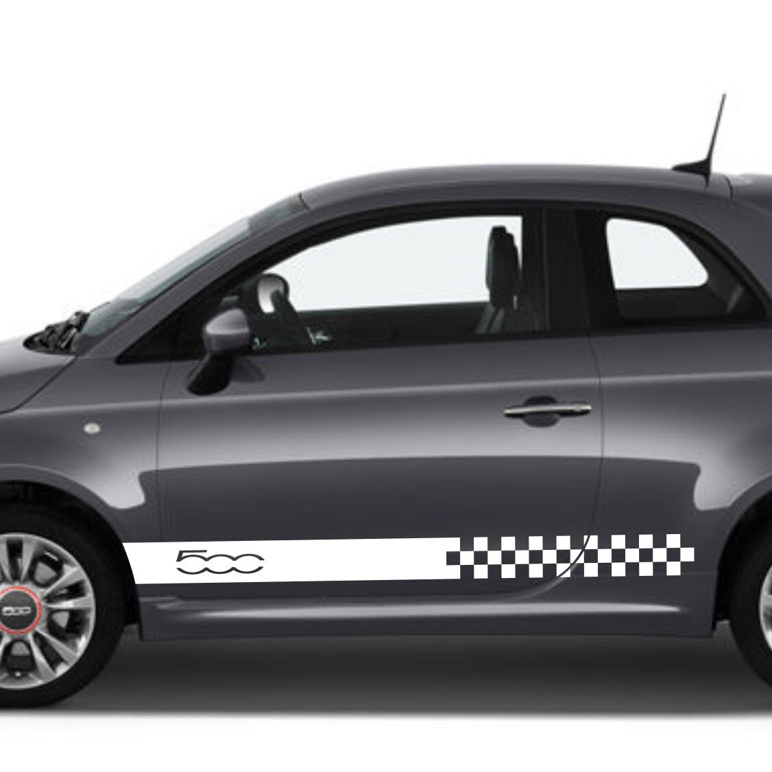 Set Fiat 500 Universal Car Side Skirt Stickers Decal