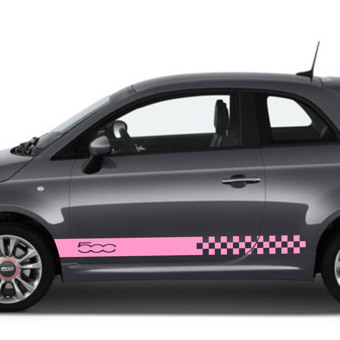Set Fiat 500 Universal Car Side Skirt Stickers Decal
