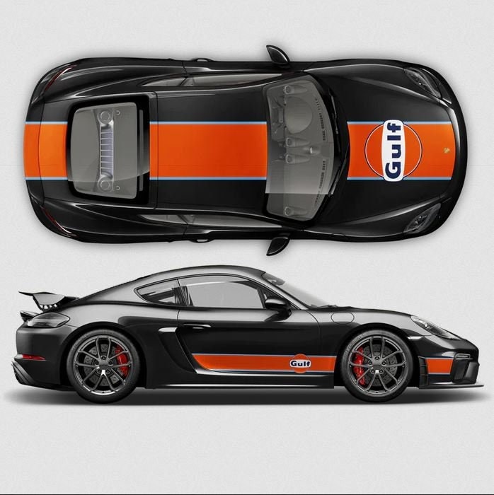 GULF Le Mans Racing Stripes set - Vinyl self adhesive graphic car sticker decals