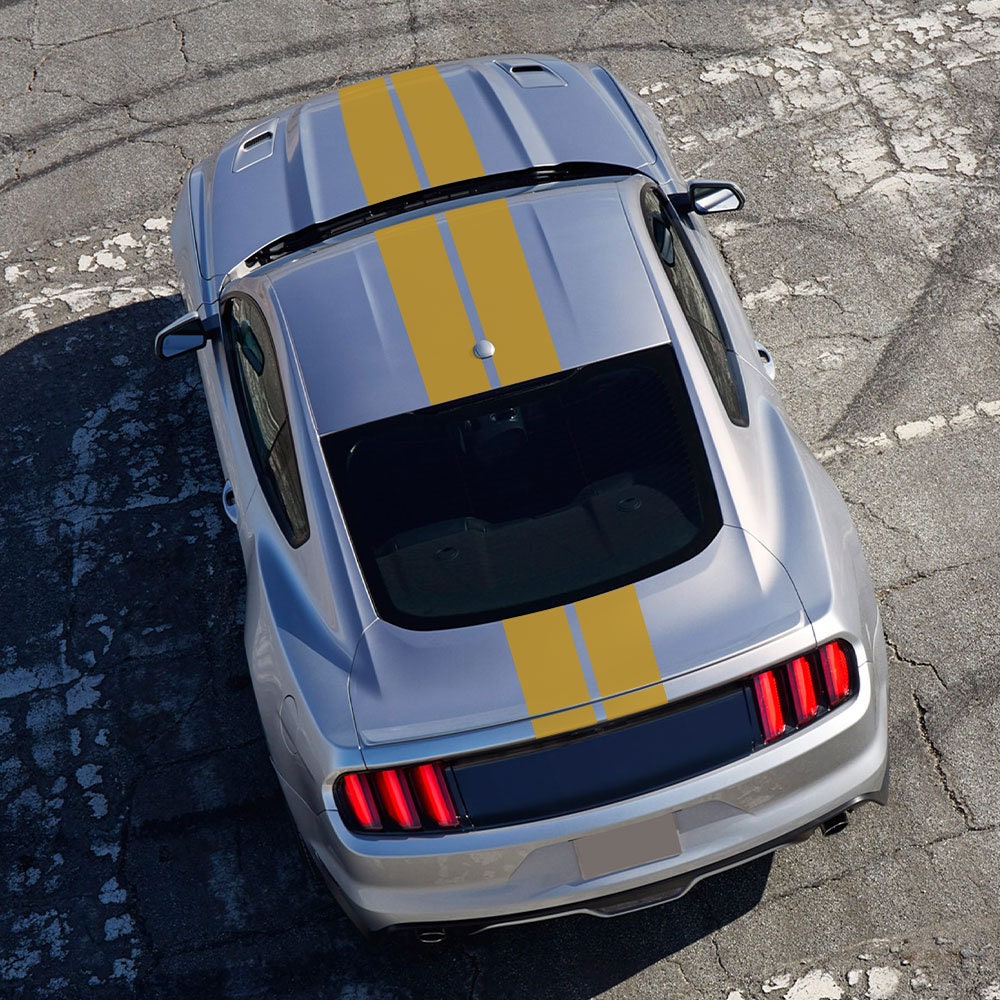 Set 2 Pcs Car Stickers Auto Hood Bonent Roof Tail Decor