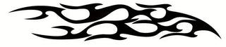 Set 2 Pcs Racing Flames Fire Decal Hood Decals