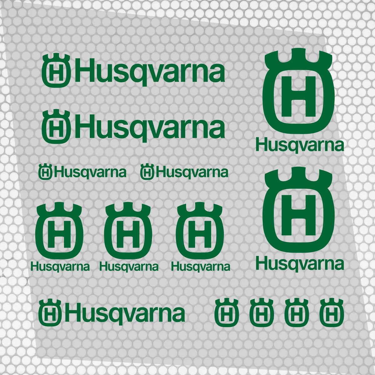 Set 14 Vinyl Racing Motorbike Husqvarna Emblem Sticker Decals