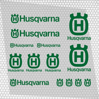 Set 14 Vinyl Racing Motorbike Husqvarna Emblem Sticker Decals