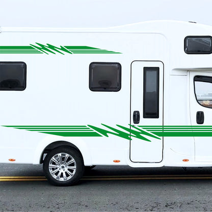Set 4 Pcs Van Stripes Graphics for Caravan Graphics RV Horsebox Trailer Camper Van Body Decor Vinyl Decals | Motorhome Stripes Adhesive Set