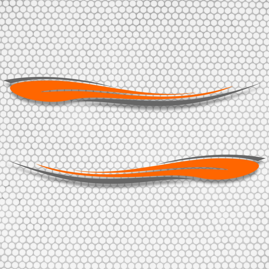 Set 2 Pcs Vehicle Stripes Auto Graphics Car RV Trailer Truck Boat Accent Stripe Both Sides Decals | Van Stripes Sides vinyl Decor adhesives