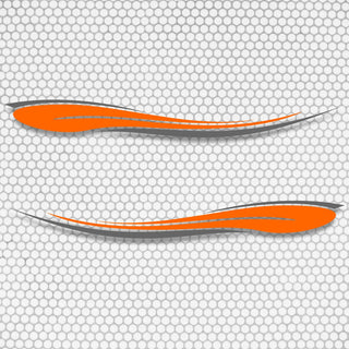 Set 2 Pcs Vehicle Stripes Auto Graphics Car Trailer Truck Boat