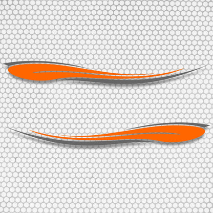 Set 2 Pcs Vehicle Stripes Auto Graphics Car RV Trailer Truck Boat Accent Stripe Both Sides Decals | Van Stripes Sides vinyl Decor adhesives