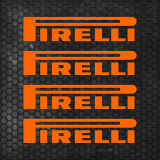 Set 4 Pirelli Tyre Sponsor Vinyl Racing Motorsport Emblem Sticker