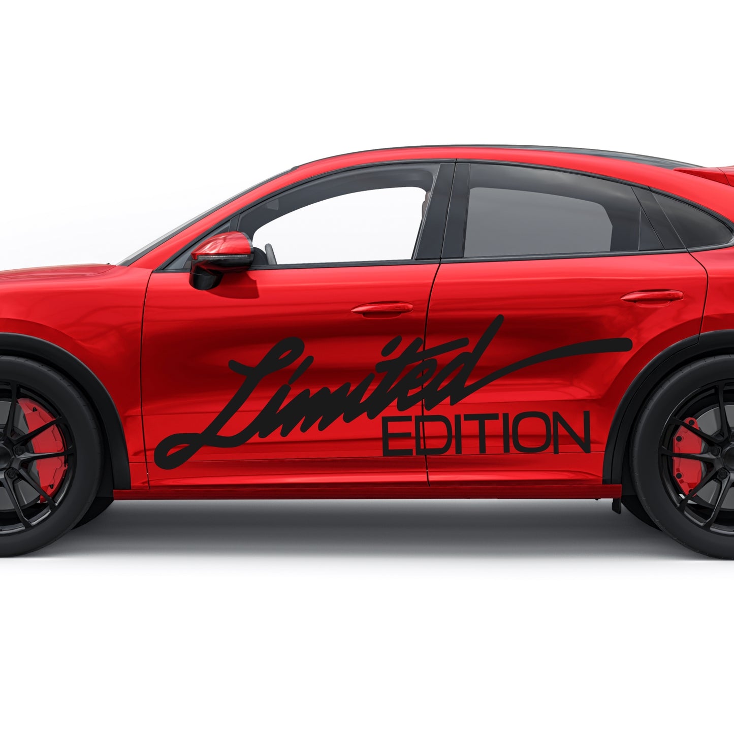 Set 4 Pcs Sport Limited Edition HQ Graphics Cut Stickers vinyl Decals | Limited Edition Car Auto Sticker Motorsport Decal No Background wrap