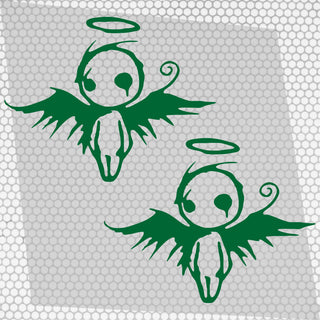 2 Pcs Sad Emo Angel Decal Sticker