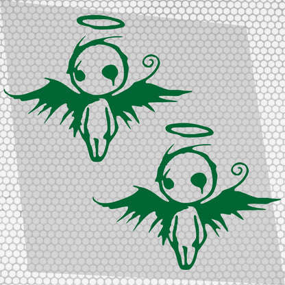 2 Pcs Sad Emo Angel Decal Sticker | Scary Angel Graphic Decal for Window, Vinyl Car Truck Van | Funny Stickers decor Angel Cover Adhesive wrap