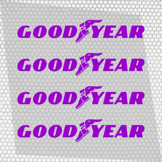 Set 4 Goodyear Tyre Sponsor Vinyl Racing Motorsport Emblem Sticker