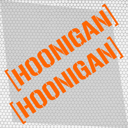 Set 2 Pcs HQ Hoonigan Emblem Graphic Decals | Motorsport Drifting, burnouts, doughnuts Decor | Sport Race Decals Events Vinyl Adhesives wrap