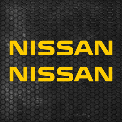 Set 2 Pcs Nissan Logo Decal Sticker Sport Racing Stripes Emblem Graphic | Nissan Cut Emblem logo Vehicle Sticker, Vinyl Car Decal Both Sides