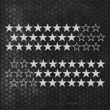 Kit 60 Pcs Sticker Stars on your car or any vehicle | Stickers for Auto Theme Stars 60 pieces Car Van Offroad Vehicle Adhesive graphic decal