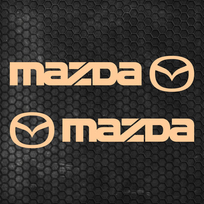 Set Mazda Logo Decal Sticker Sport Racing Stripes Emblem | Mazda Cut Emblem Graphic Vehicle Sticker, Vinyl Car Truck Van Decal Both Sides