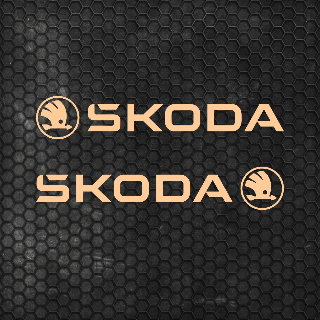 Set 2 Pcs Skoda Logo Decal Sticker Sport Racing Stripes Emblem Graphic | Skoda Cut Emblem logo Vehicle Sticker, Vinyl Car Decal Both Sides