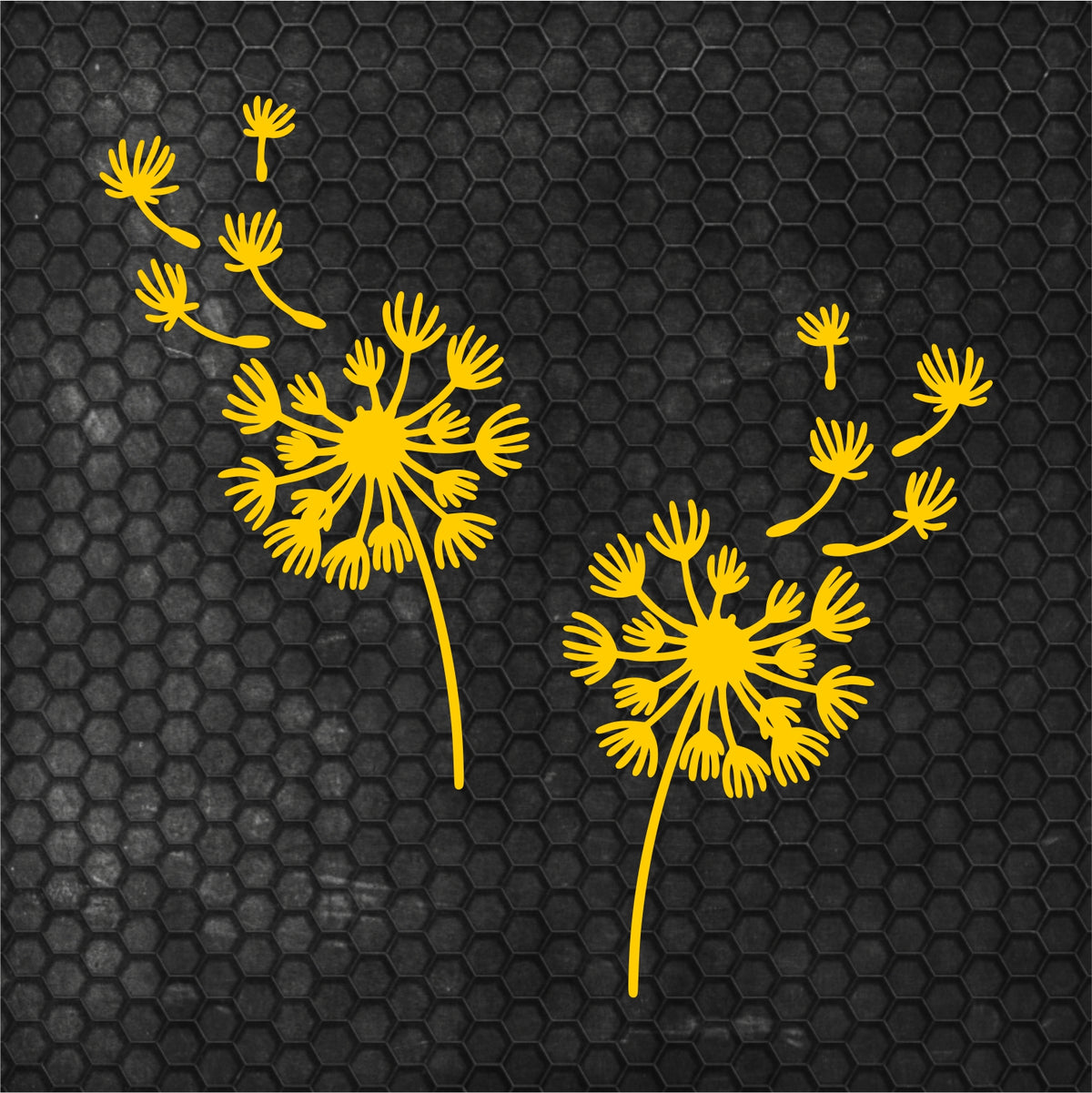 Set 2 Pcs Boho Style Dandelion Flower decal Van Sticker