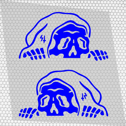 Set 2 Pcs Car Stickers Motive Monsters Blood JDM Decals | Sticker Graphics Both Sides Scary Pattern Wrap Vinyl Decals | Funny Graphics vinyl