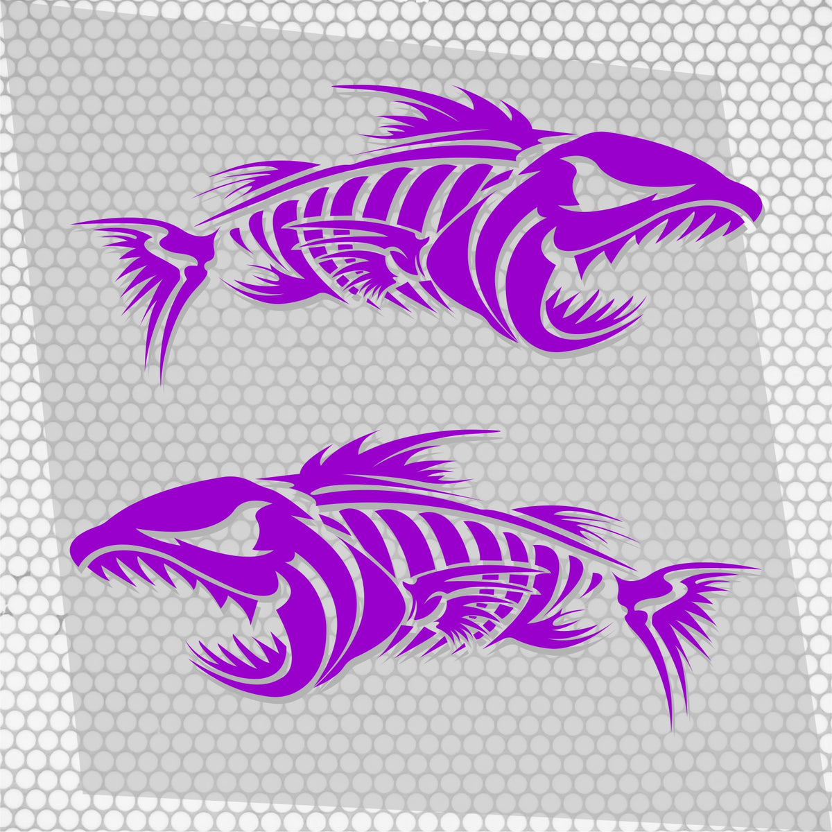 Set 2 Pcs Boat Furious Scary Fish Stickers Boat Body Decal Cruise