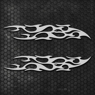 Set 2 Pcs Racing Flames Fire Decal Hood Decals
