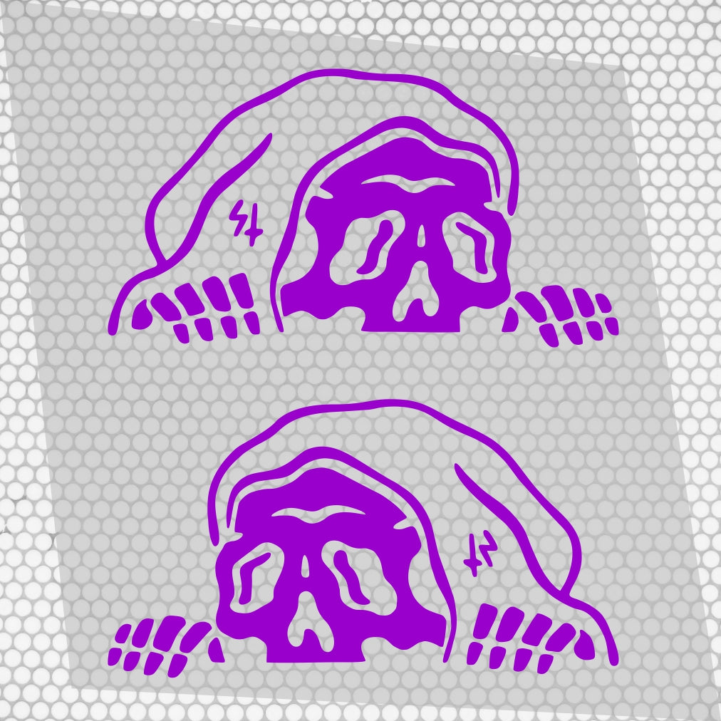 Set 2 Pcs Car Stickers Motive Monsters Blood JDM Decals | Sticker Graphics Both Sides Scary Pattern Wrap Vinyl Decals | Funny Graphics vinyl