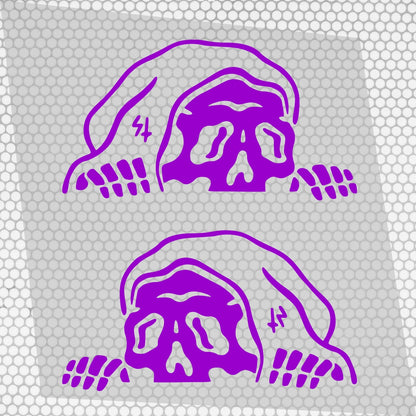 Set 2 Pcs Car Stickers Motive Monsters Blood JDM Decals | Sticker Graphics Both Sides Scary Pattern Wrap Vinyl Decals | Funny Graphics vinyl