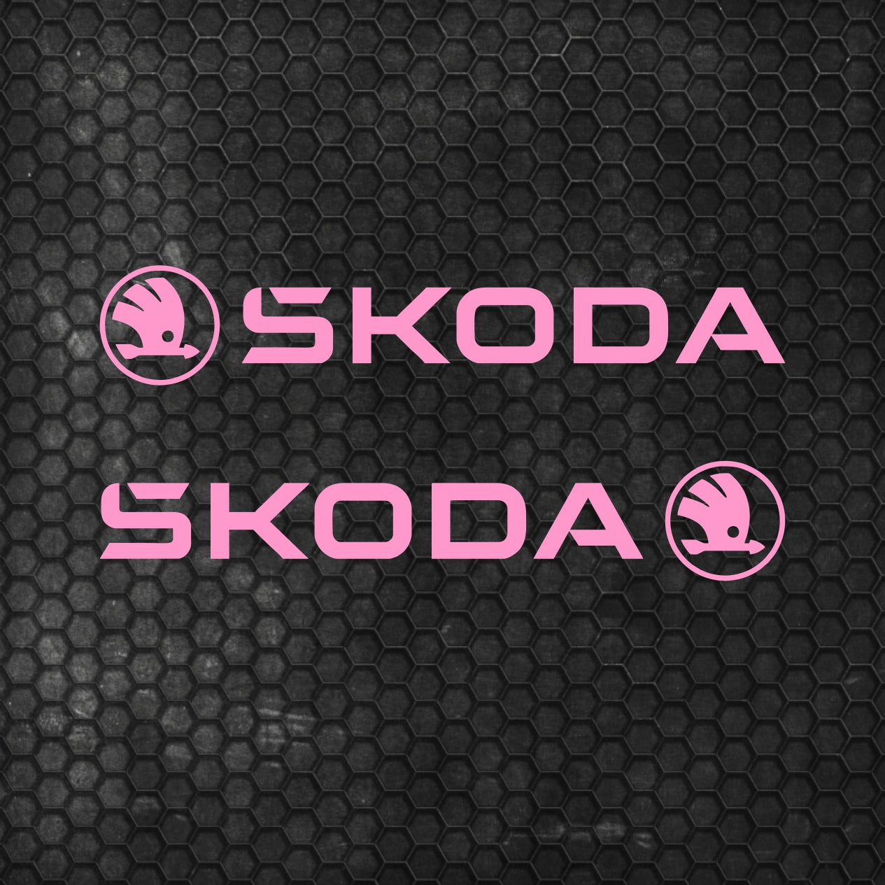 Set 2 Pcs Skoda Logo Decal Sticker Sport Racing Stripes Emblem Graphic | Skoda Cut Emblem logo Vehicle Sticker, Vinyl Car Decal Both Sides