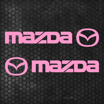 Set Mazda Logo Decal Sticker Sport Racing Stripes Emblem | Mazda Cut Emblem Graphic Vehicle Sticker, Vinyl Car Truck Van Decal Both Sides
