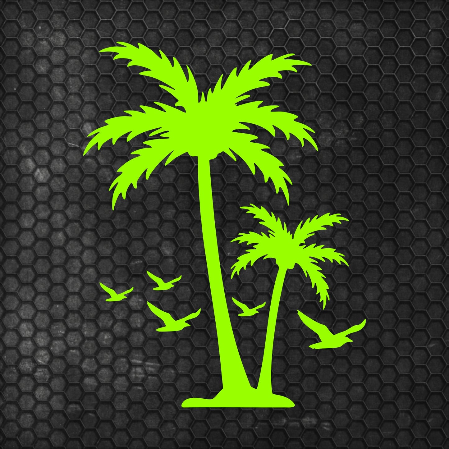 Set Caravan Palm Trees and Seagulls Birds Graphics Decals | Summer theme Camper Van Caravan Car Vehicle Decor Kit | Motorhome Adhesive Vinyl