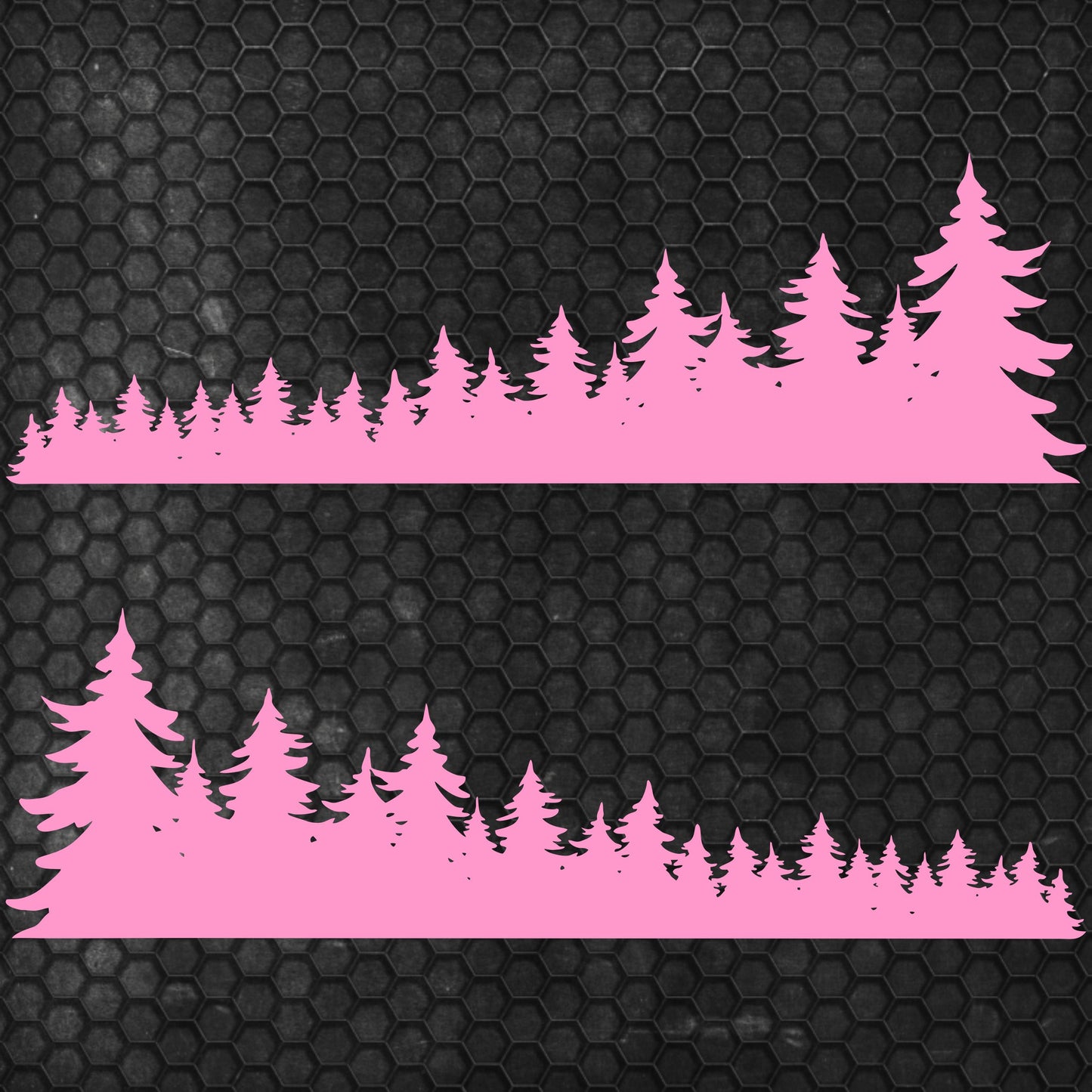 Set Forest Full of Trees Landscape Graphics Both Sides Stripes Decals. Nature Forest Car Camper Van Trailer Camping Offroad adhesive wrap