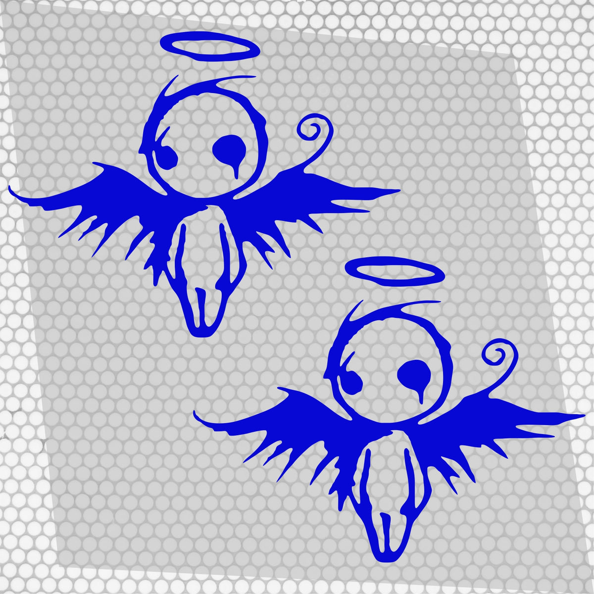 2 Pcs Sad Emo Angel Decal Sticker