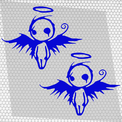 2 Pcs Sad Emo Angel Decal Sticker | Scary Angel Graphic Decal for Window, Vinyl Car Truck Van | Funny Stickers decor Angel Cover Adhesive wrap