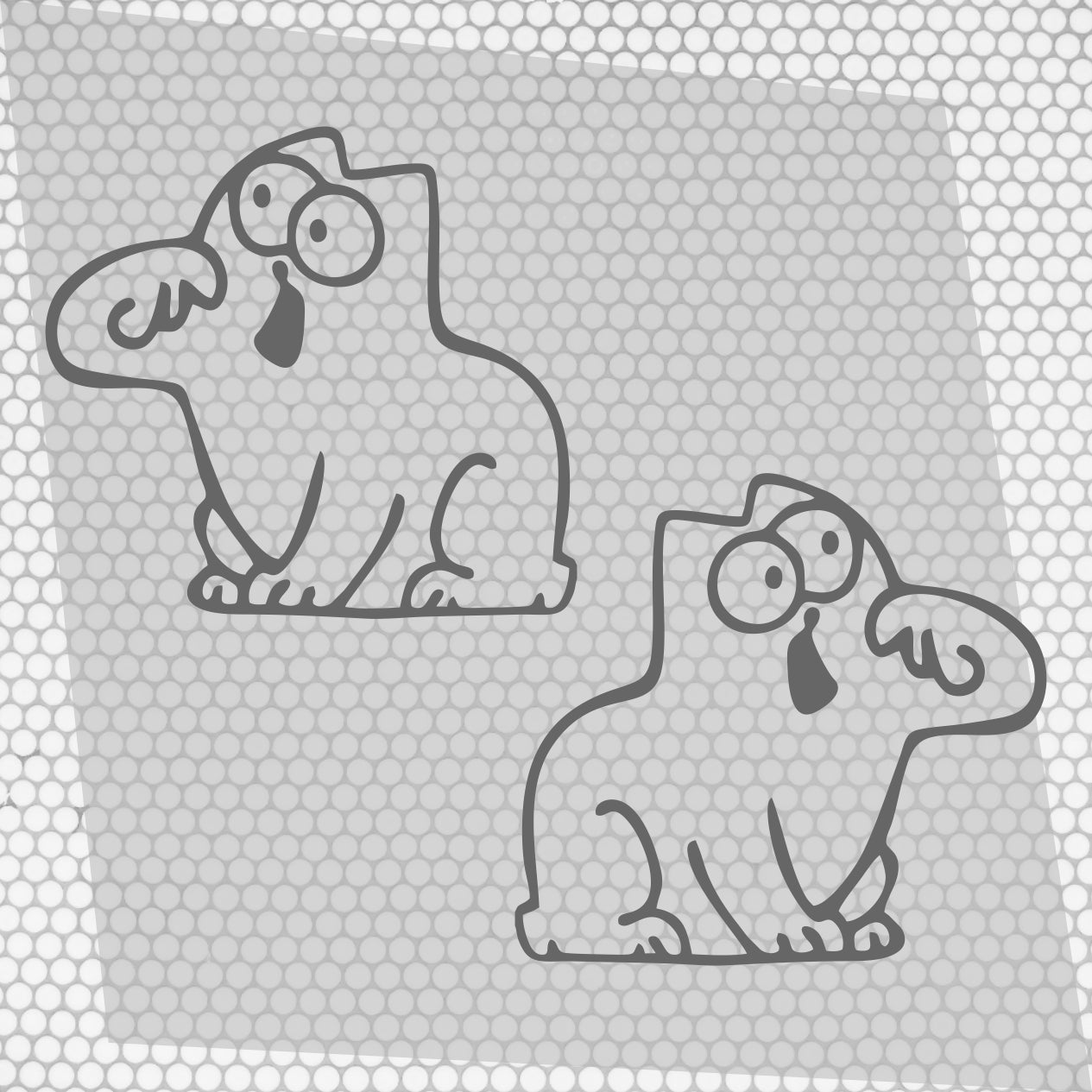 Set 2 Pcs Hungry Cat Simon Sticker car tailgate bowl Vinyl Decals | Funny cat Stickers decor Cover Sticker adhesive Auto | Animal Graphics