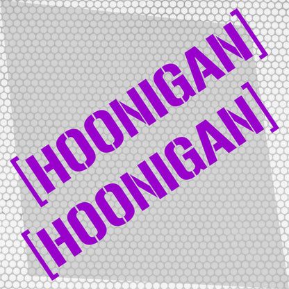 Set 2 Pcs HQ Hoonigan Emblem Graphic Decals | Motorsport Drifting, burnouts, doughnuts Decor | Sport Race Decals Events Vinyl Adhesives wrap