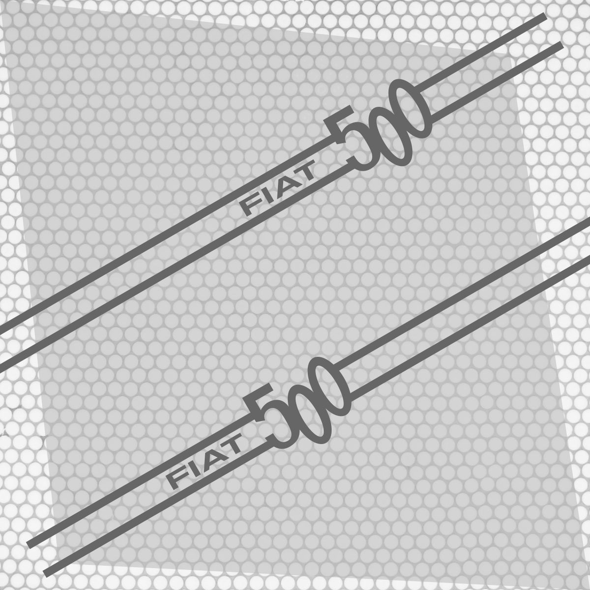 Set 2 Pcs Fiat 500 Stripes Graphics Decals for Both Sides Sticker Decals | Sport Stripes Vinyl Adhesives Fiat 500 vehicle wrap decor